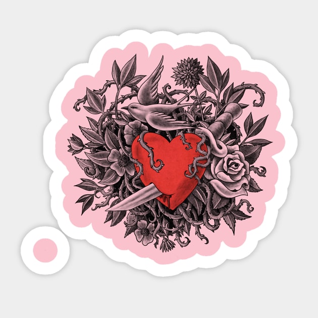 Heart of Thorns 2 Sticker by Terry Fan